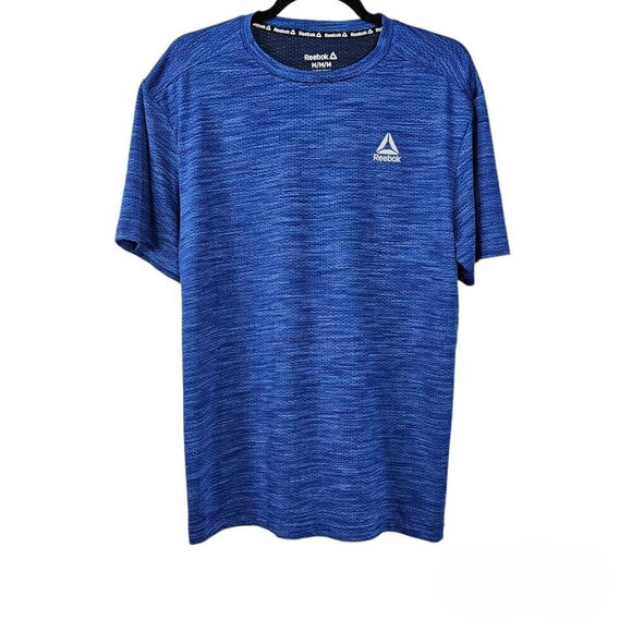 🏆381 Reebok Stride Performance Blue Short Sleeve T-Shirt - Picture 2 of 8